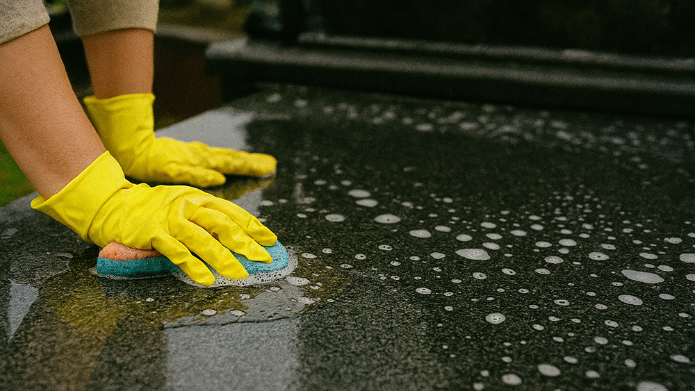 Czyszczenie i konserwacja płyt&nbsp;nagrobnych